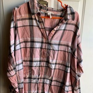 Mama plaid maternity shirt